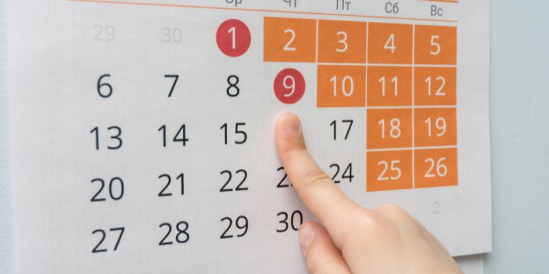 Días festivos durante las vacaciones